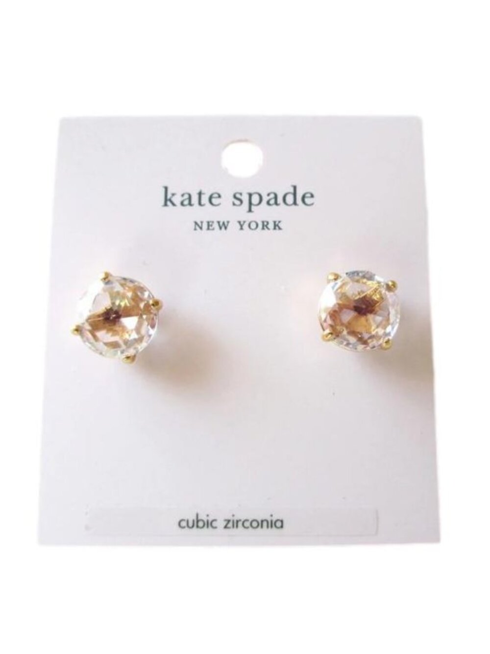 Kate Spade New York Bright Ideas Studs Clear Gold Earrings Crystal